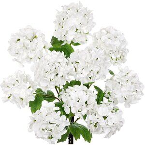 White#02 Realistic Real Touch Artificial Silk Flowers Double-Headed Home Decor